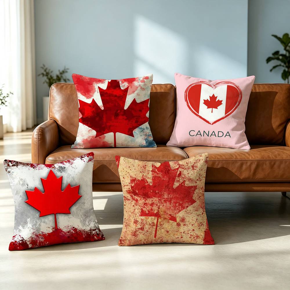 캐나다 국기 A-에스테틱-S 베개 커버 사각형 양면 소 - Home Textiles Canada 리뷰 및 가격