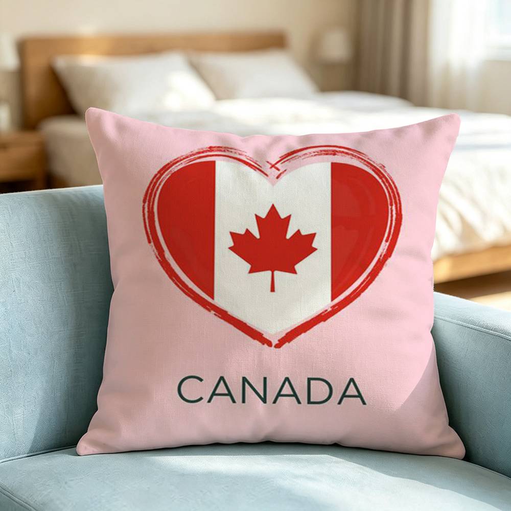 캐나다 국기 A-에스테틱-S 베개 커버 사각형 양면 소 - Home Textiles Canada 리뷰 및 가격