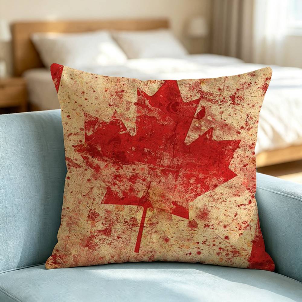 캐나다 국기 A-에스테틱-S 베개 커버 사각형 양면 소 - Home Textiles Canada 리뷰 및 가격