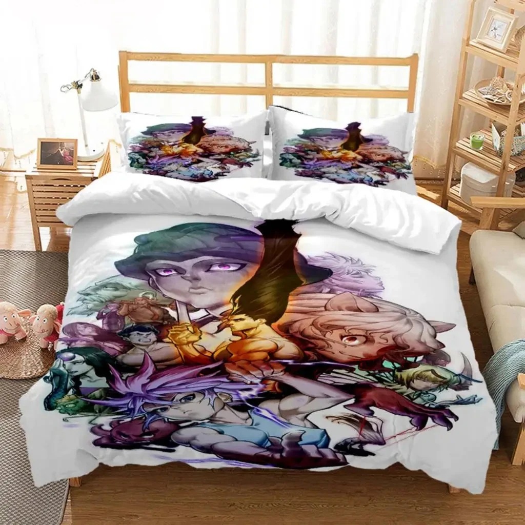 3D 프린트 애니메이션 헌터 헌터 침구 세트 남아 여아 - Home Fashion Textiles 리뷰 및 가격